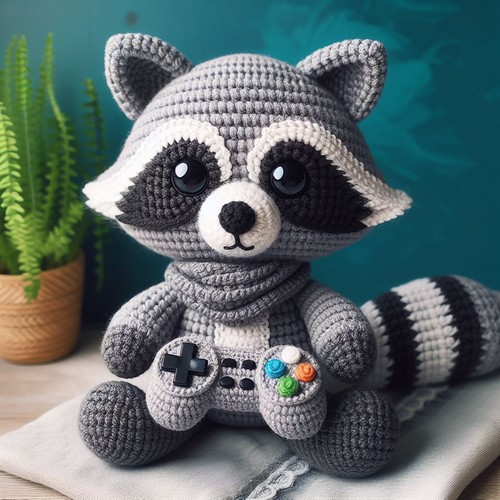 Crochet Raccoon Game Amigurumi