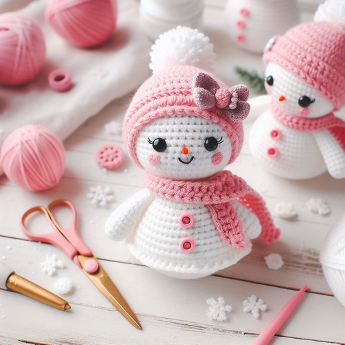 Crochet Snowgirl Amigurumi Pattern