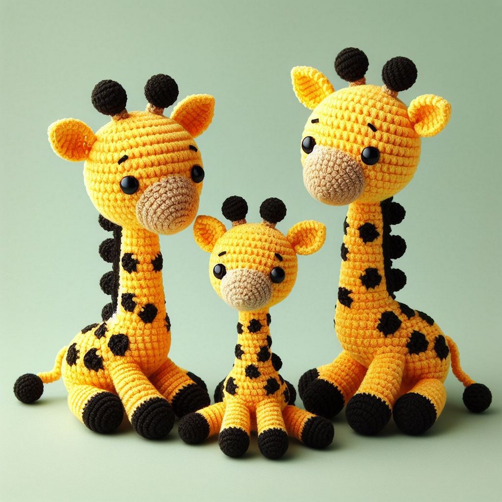 Crochet Giraffe Family Amigurumi Ideas - Wool Pattern