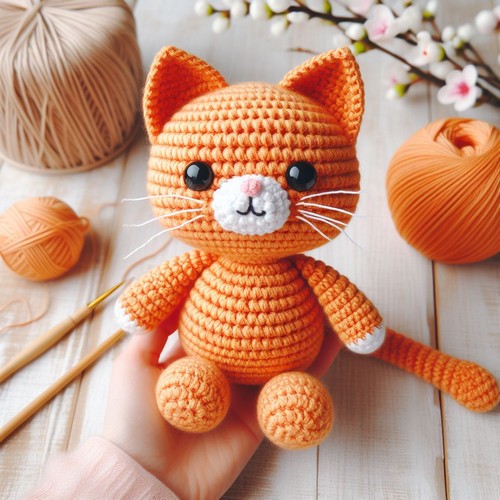 Crochet Orange Cat Amigurumi Pattern