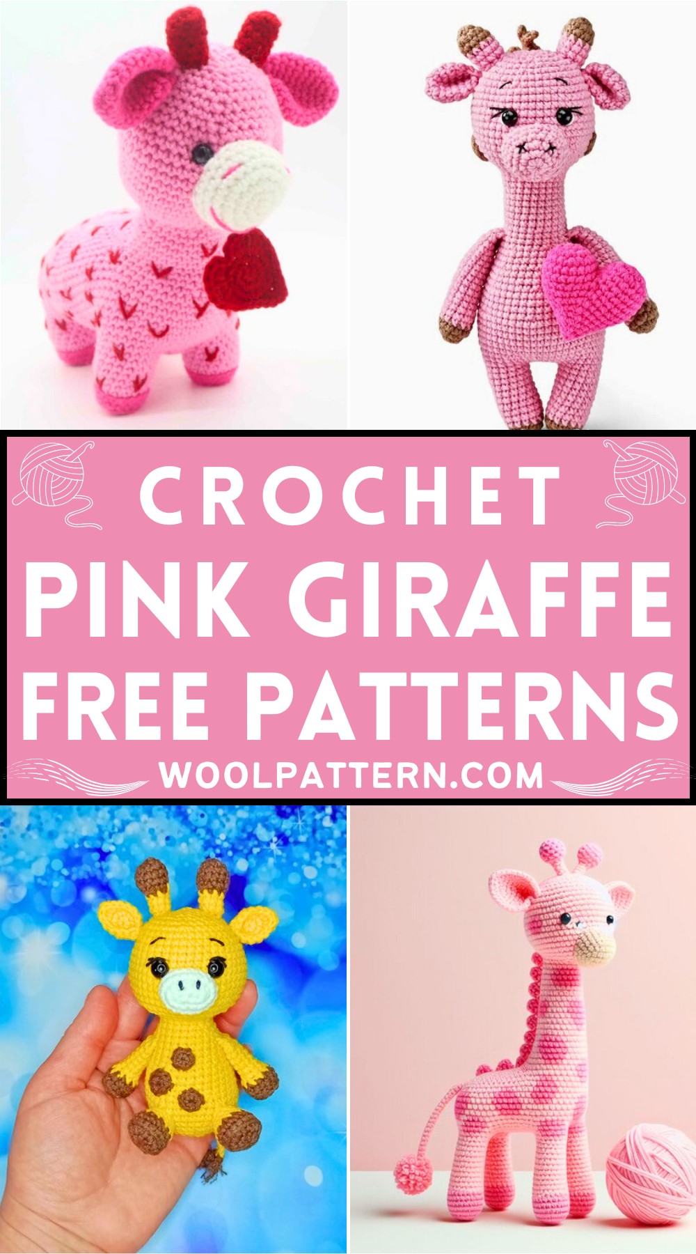 Crochet Pink Giraffe Amigurumi