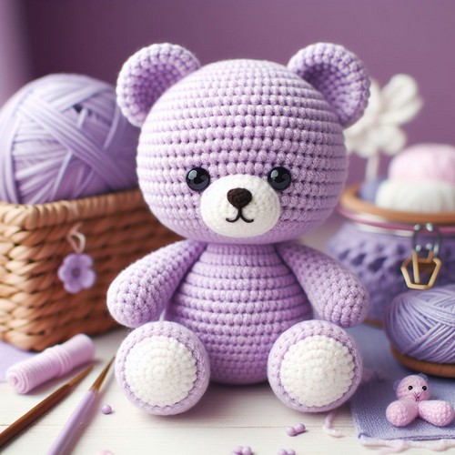 Crochet Puffy Teddy Bear Amigurumi Pattern