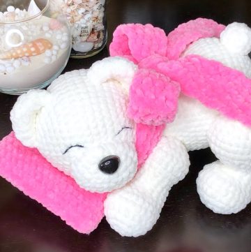 Crochet Sleeping Teddy Bear Amigurumi 1