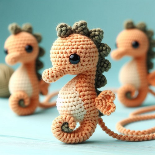 Free Crochet Tiny Seahorse Amigurumi Pattern