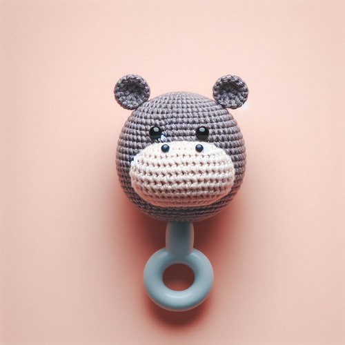 Hippo Baby Rattle Crochet Pattern Free