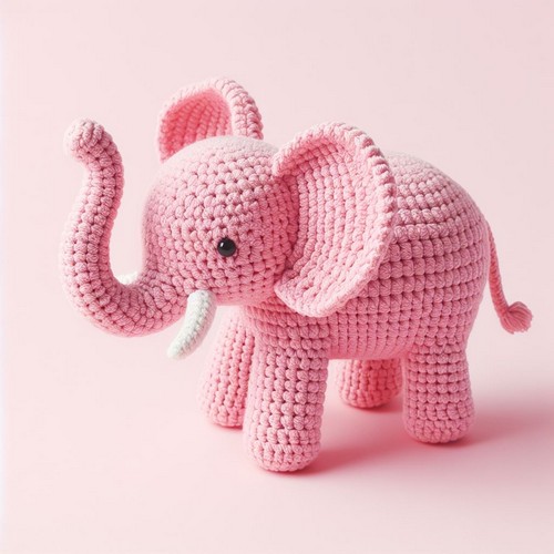 Pink Crochet Elephant Pattern Free