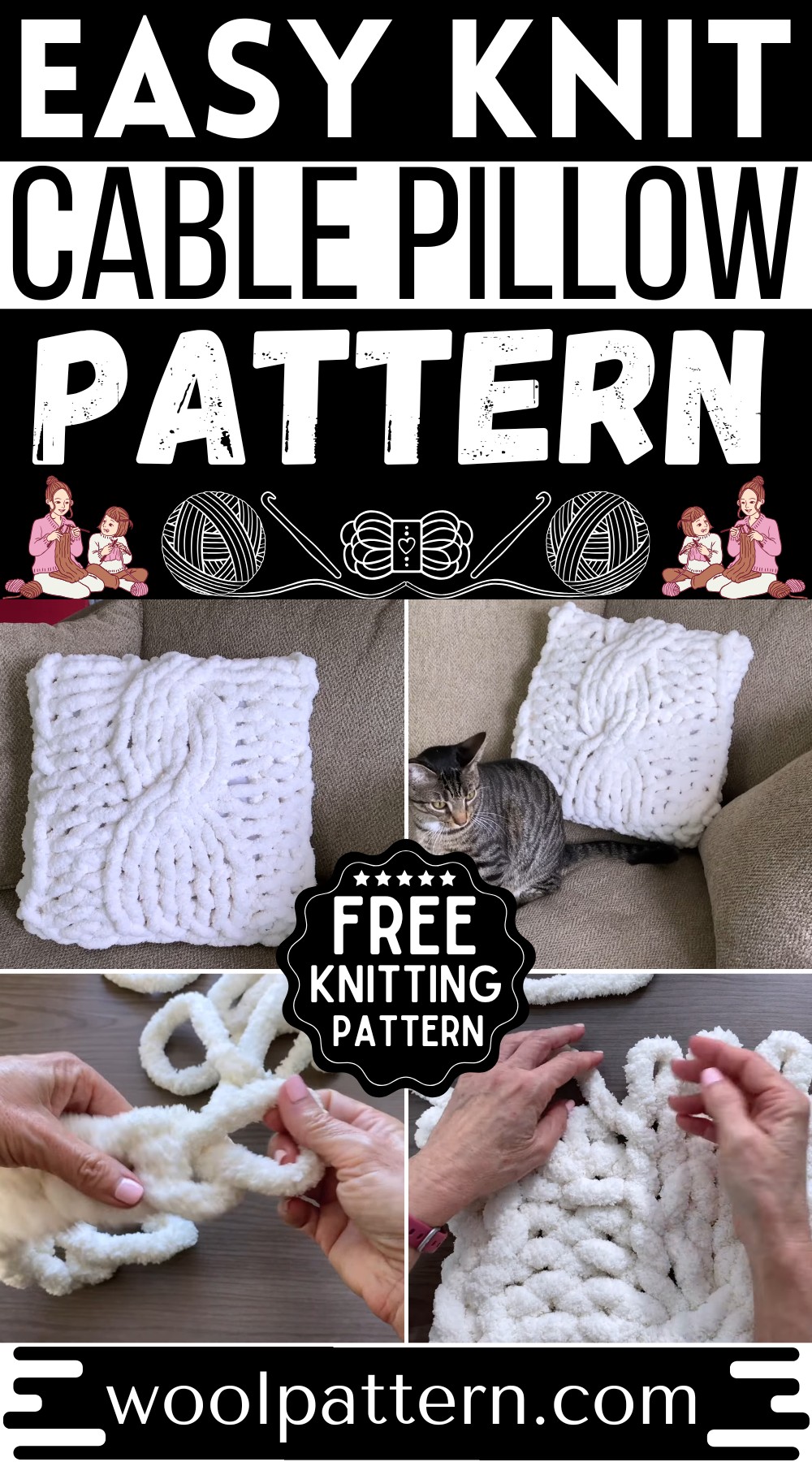 Knit Cable Pillow Pattern