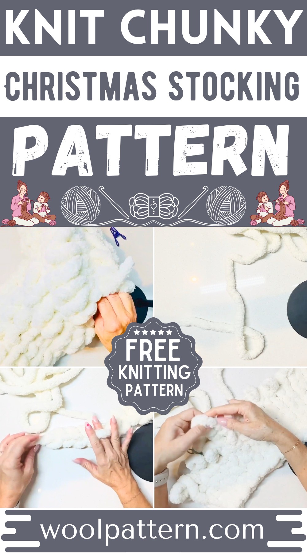 Knit Chunky Christmas Stocking