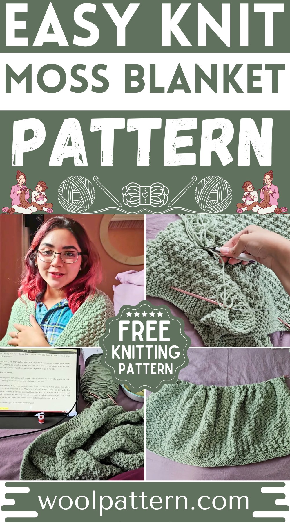 Knit Moss Blanket Pattern