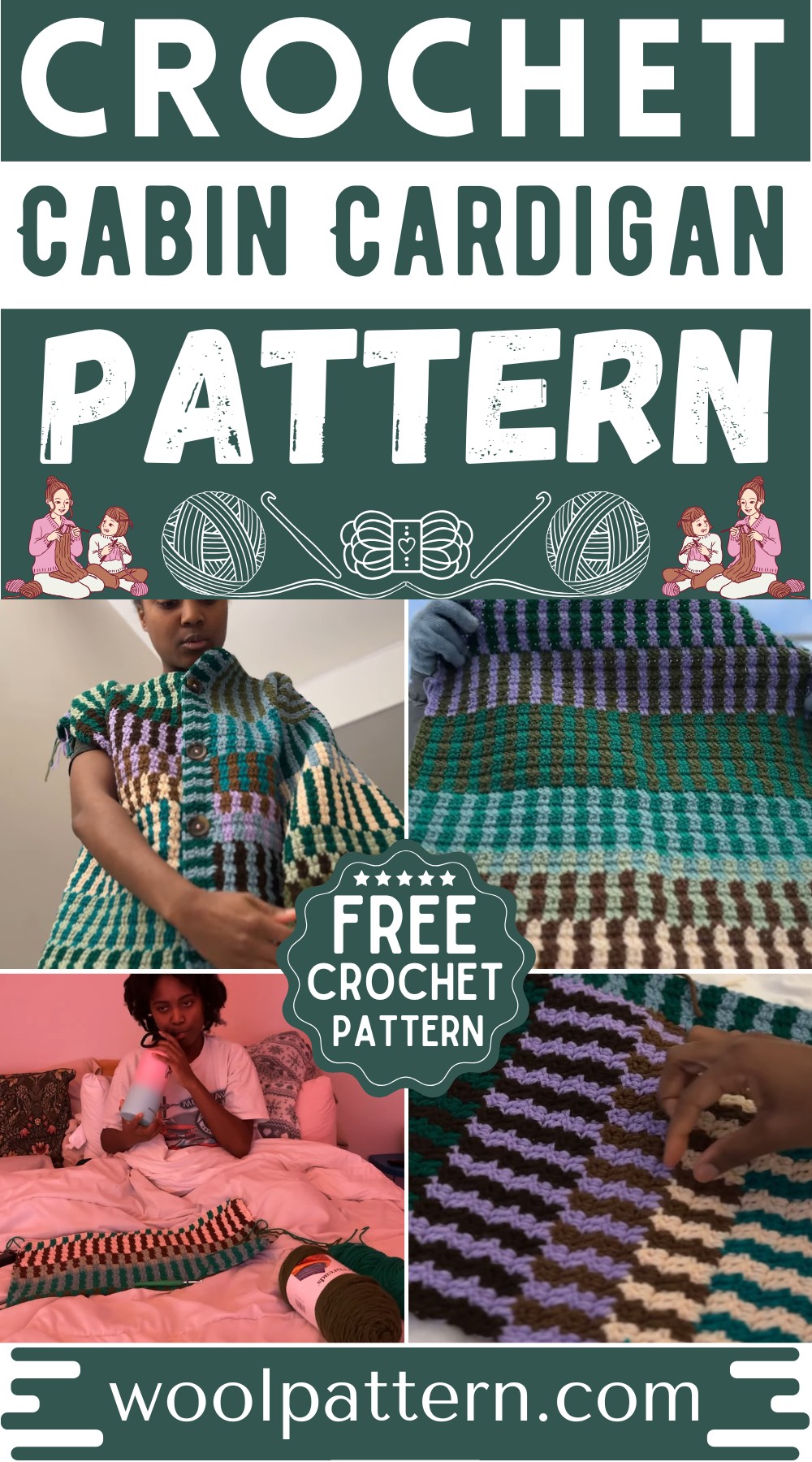 Crochet Cabin Cardigan Tutorial