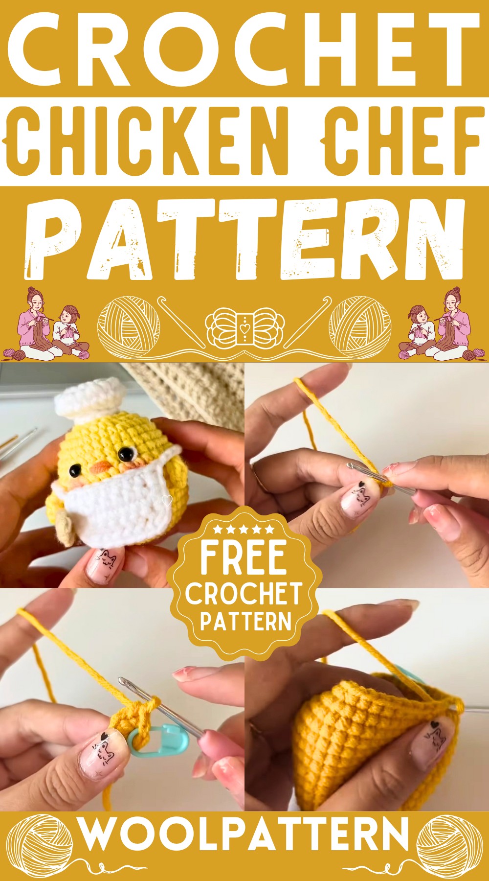 Crochet Chicken Chef Pattern