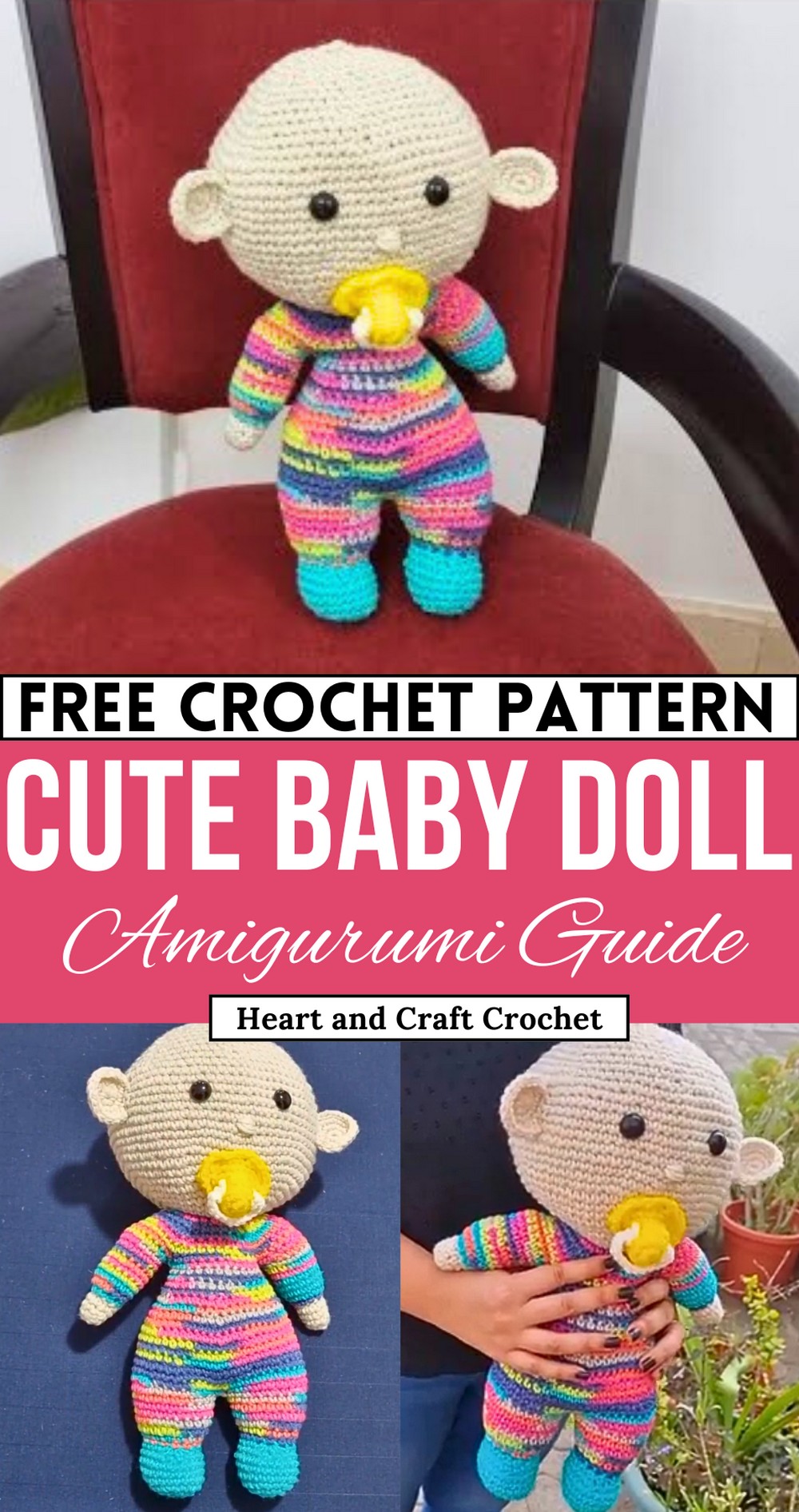 Crochet Baby Doll Amigurumi In One Piece Heart And Craft