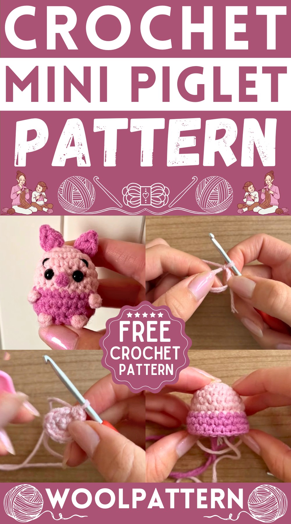 Crochet Mini Piglet Pattern