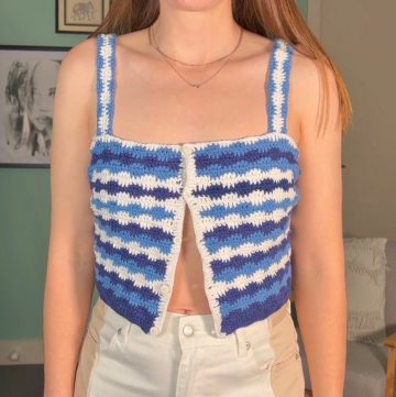 Crochet Wavy Button-up Pattern (1)