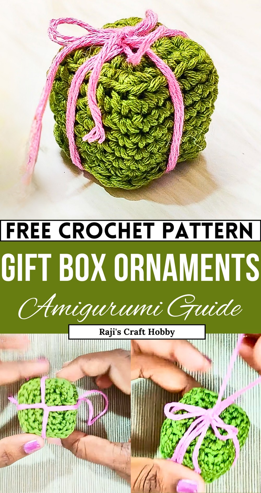 DIY Crochet Gift Box Ornaments Amigurumi Cube Pattern
