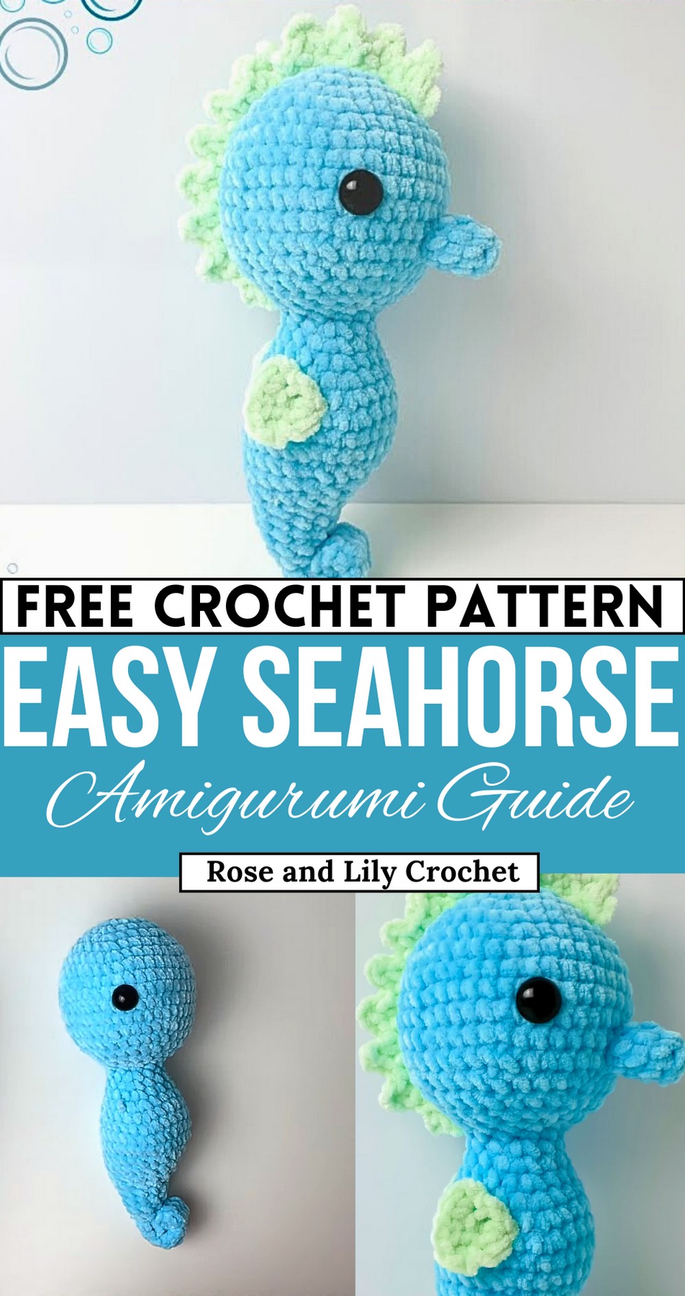 Easy Crochet Seahorse Tutorial 