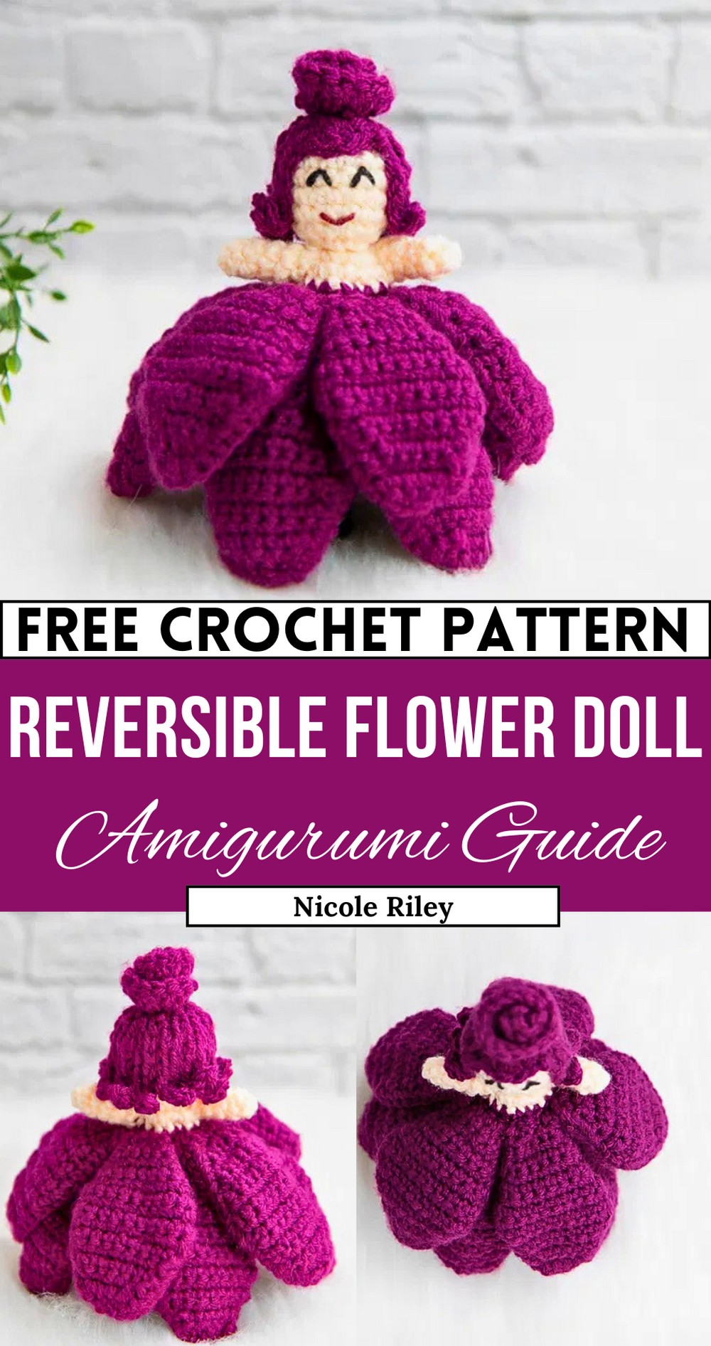 How To Crochet Reversible Flower Doll