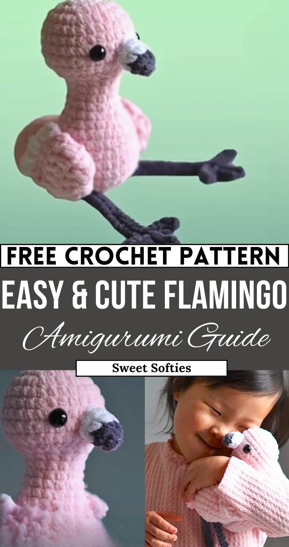 How to Crochet Bird Legs for Amigurumi Flamingo
