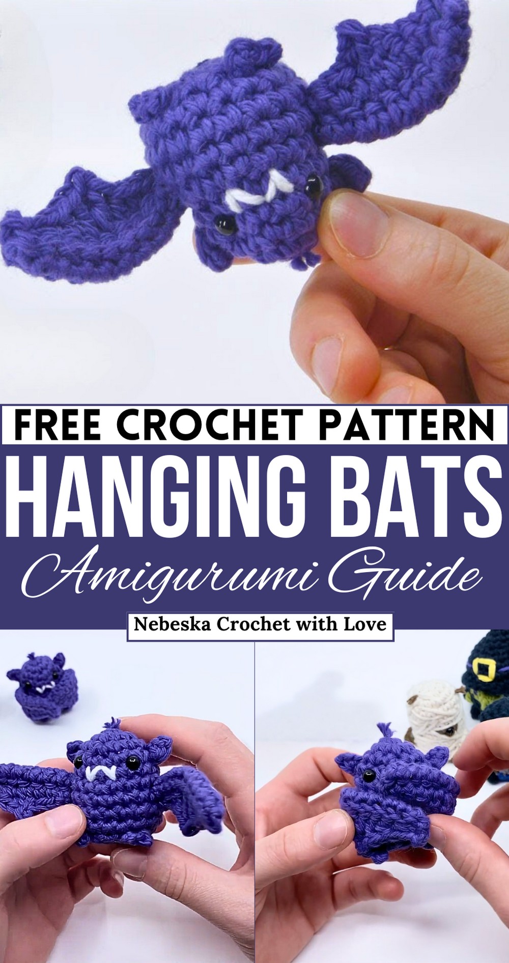 How to Crochet Hanging Bats