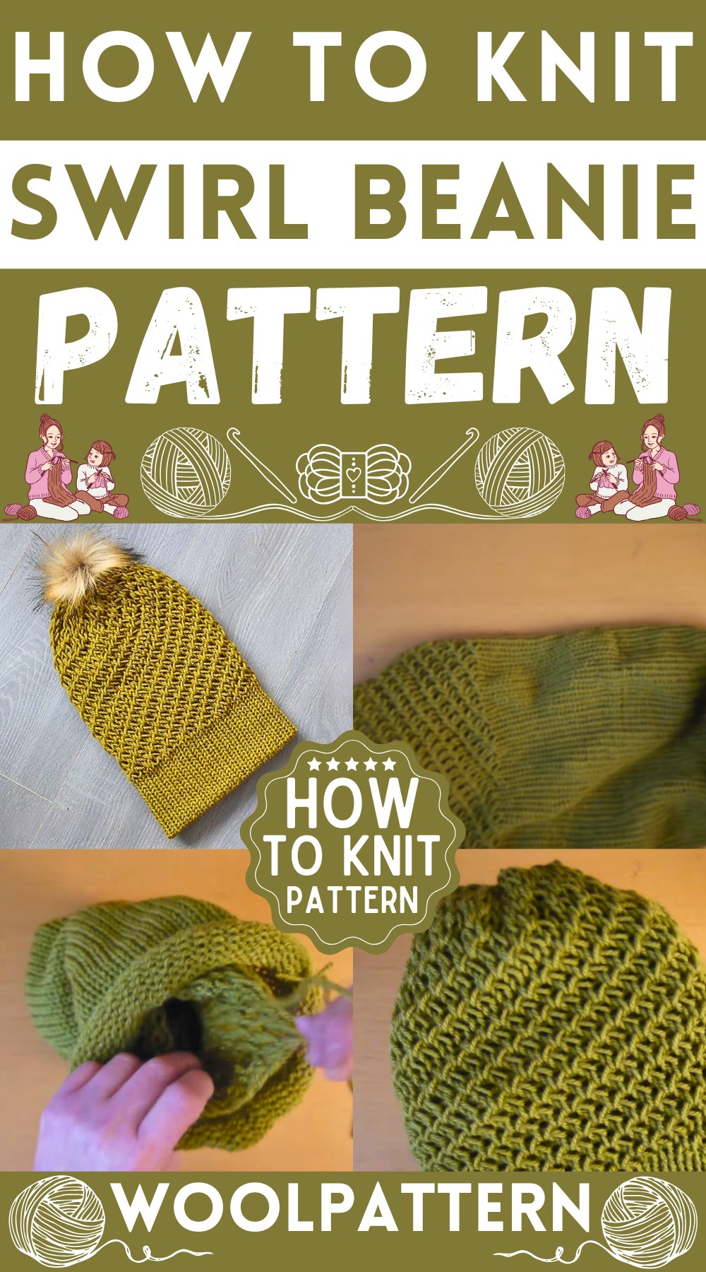 Knit Swirl Beanie Pattern