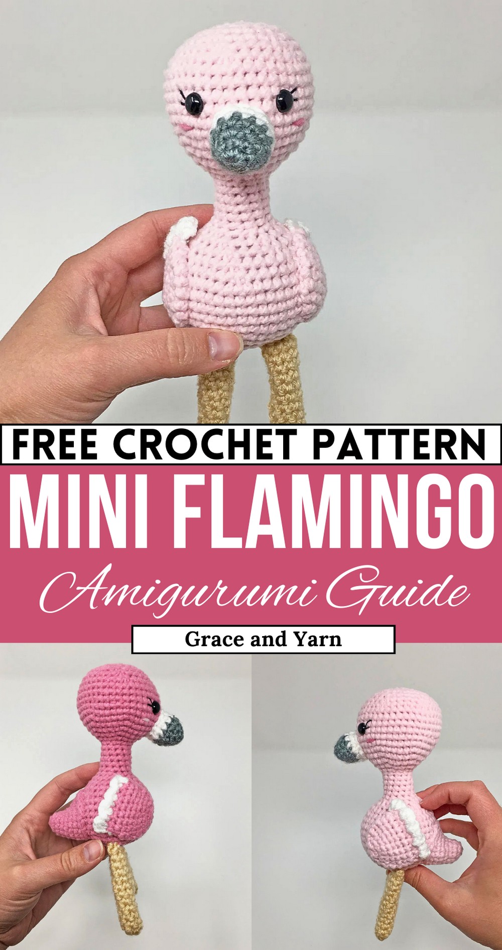 Mini Amigurumi Flamingo