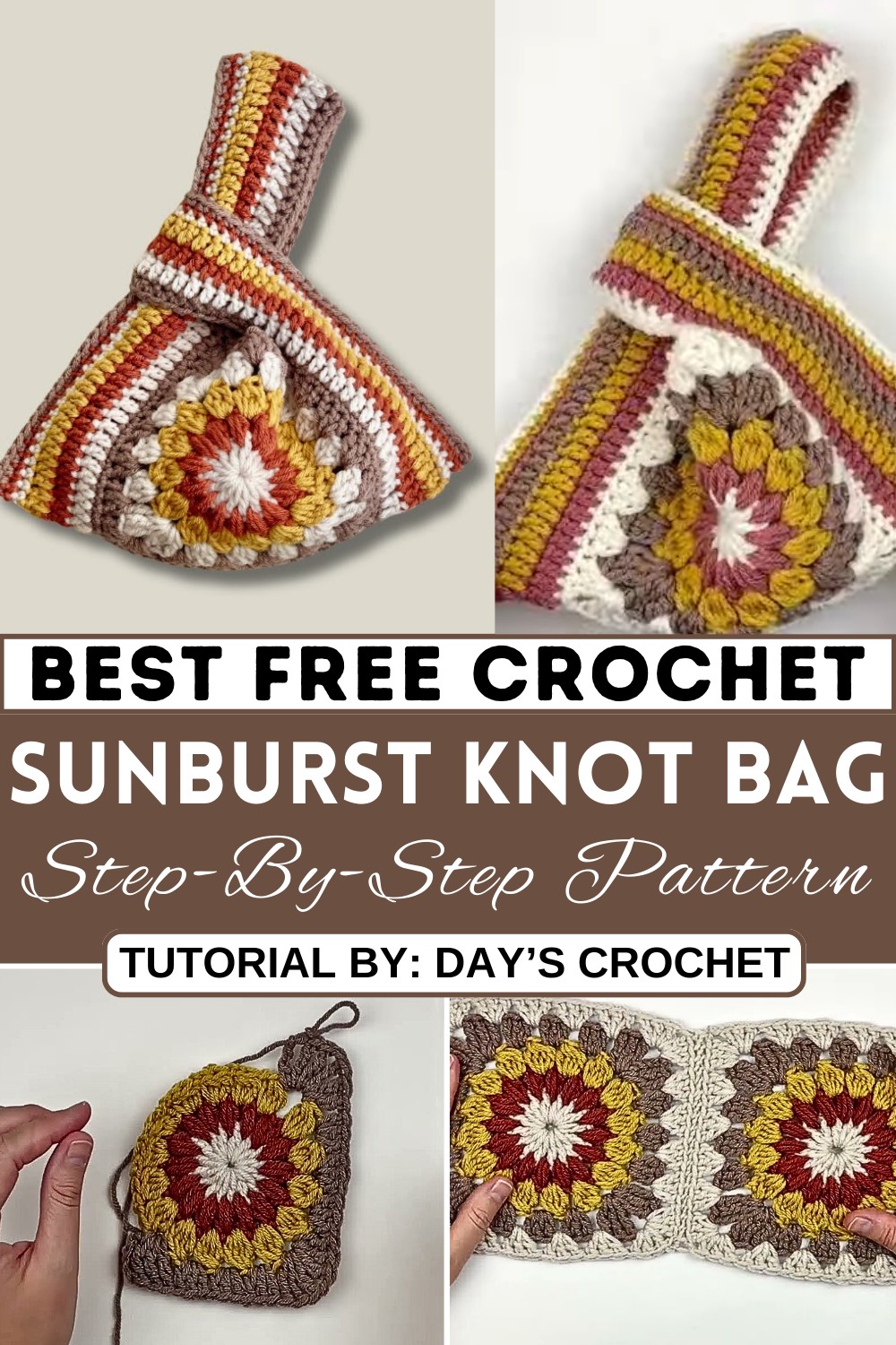 A Beautiful Sunburst Knot Bag – Simple Crochet