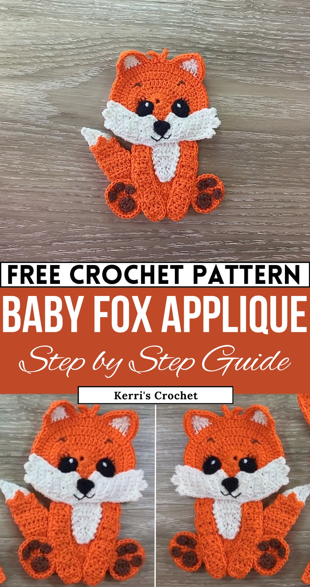 Baby Fox Crochet Tutorial - Crochet Applique Tutorial