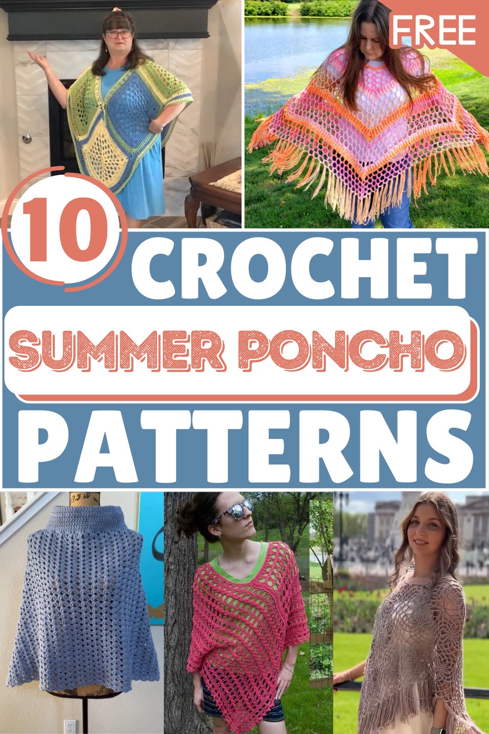 Beautiful Summer Ponchos – Free Crochet Patterns 1