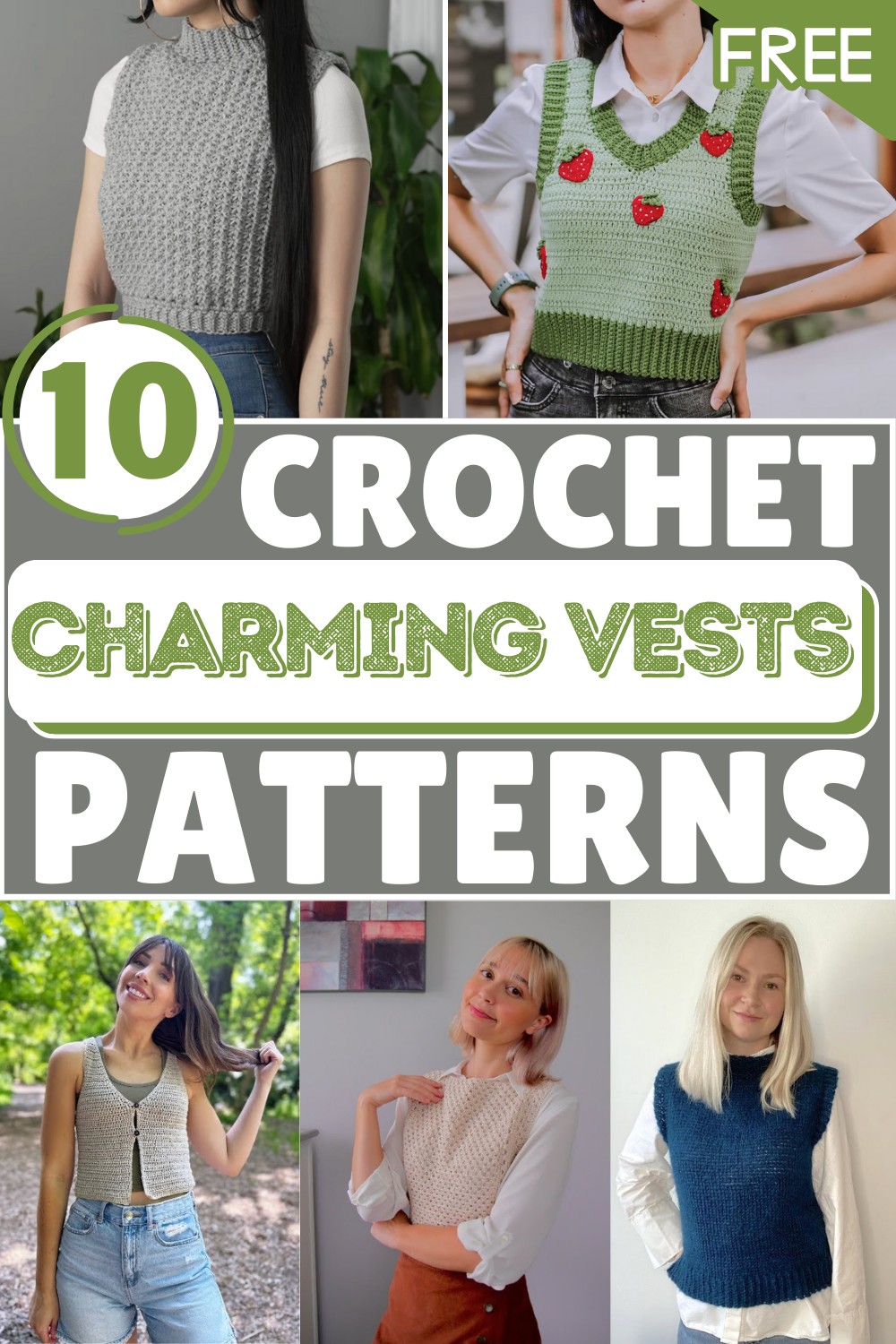 Charming Crochet Vests – Free Patterns 1
