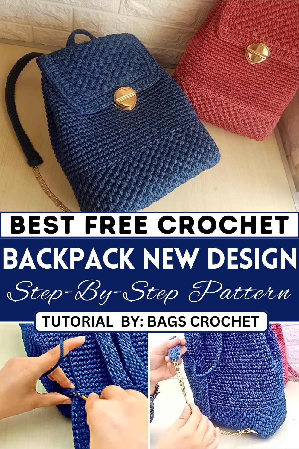 Crochet Backpack With Practical Design