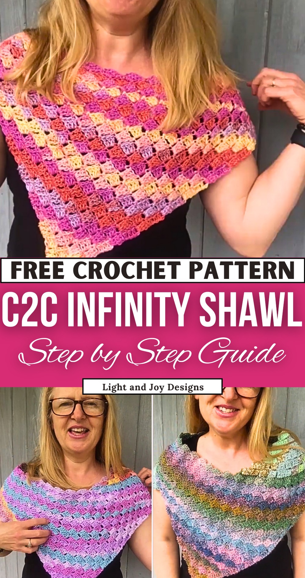 Crochet C2C Infinity Shawl Pattern