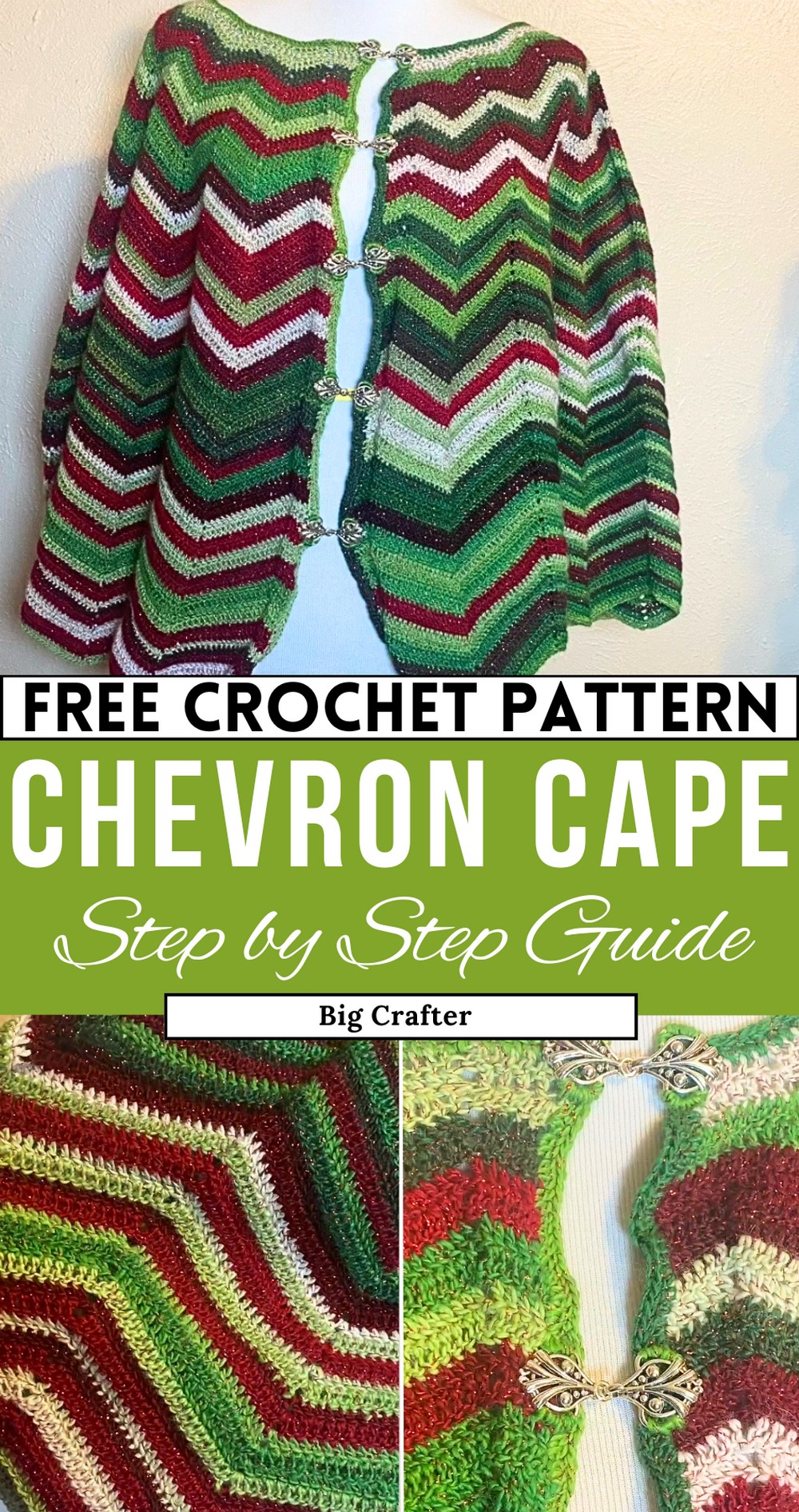 Crochet Chevron Cape Shawl Tutorial