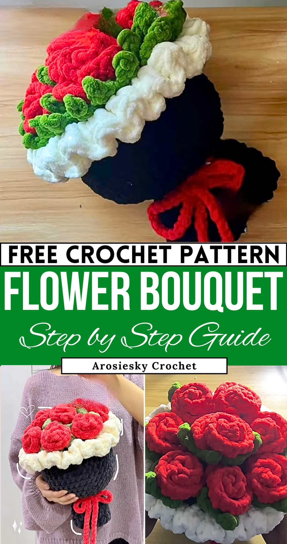 Crochet Chunky Flower Bouquet  Tutorial