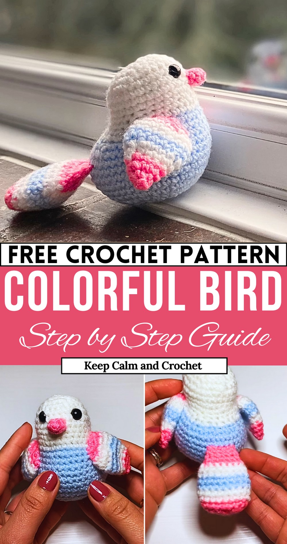 Crochet Colorful Bird Amigurumi  Tutorial