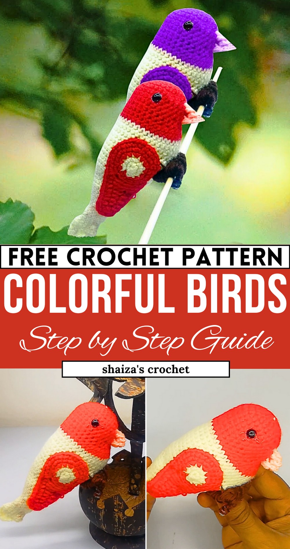 Crochet Cute and Colorful Bird Amigurumi Tutorial