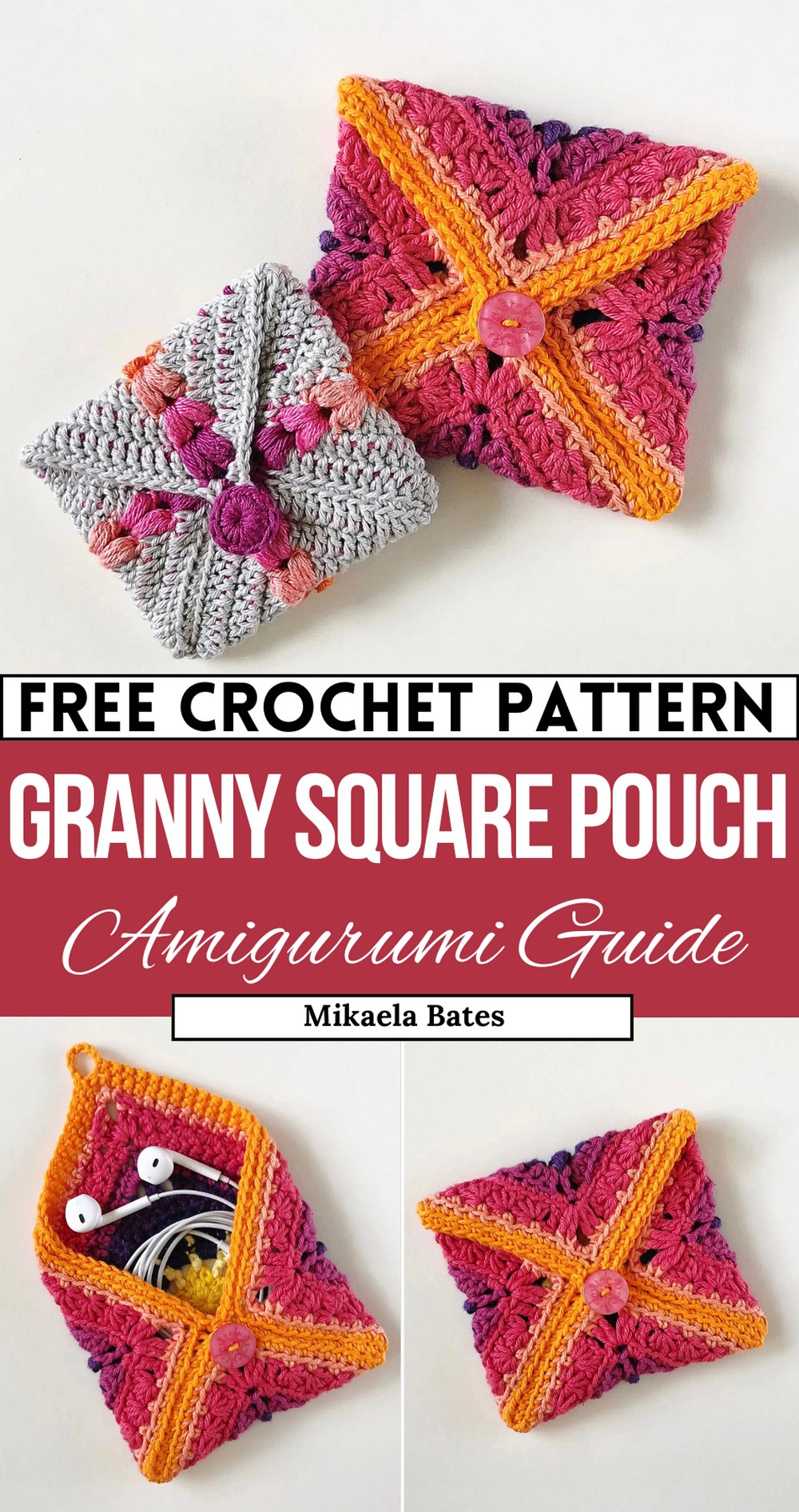 Crochet Granny Square Pouch