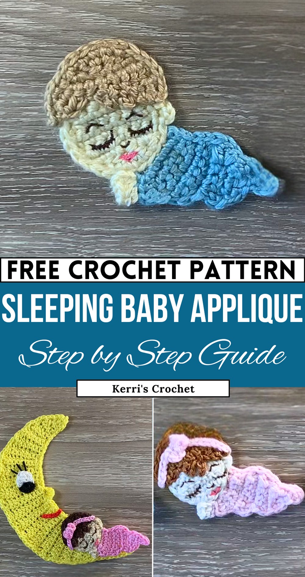 Crochet Sleeping Baby Tutorial – Crochet Applique Tutorial