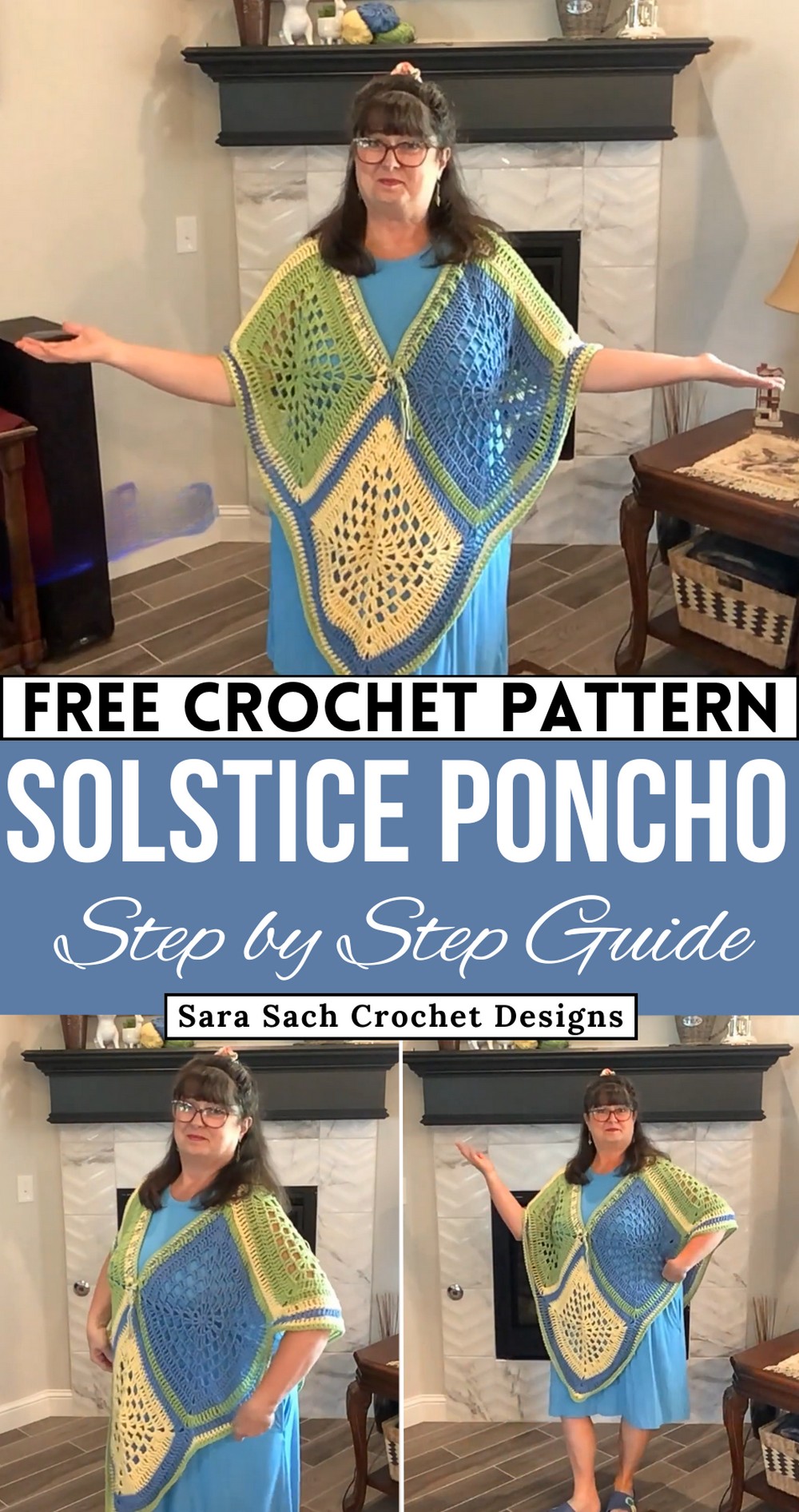 Crochet Summer Cabled Poncho Tutorial