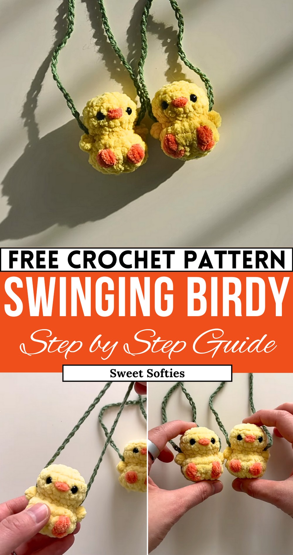 Crochet Swinging Birdy Amigurumi Pattern