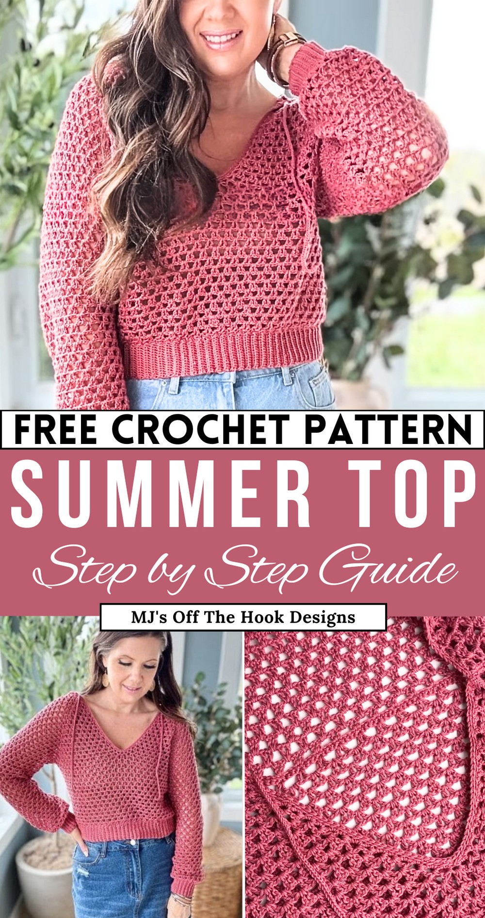 Crochet V-Neck Summer Top Tutorial