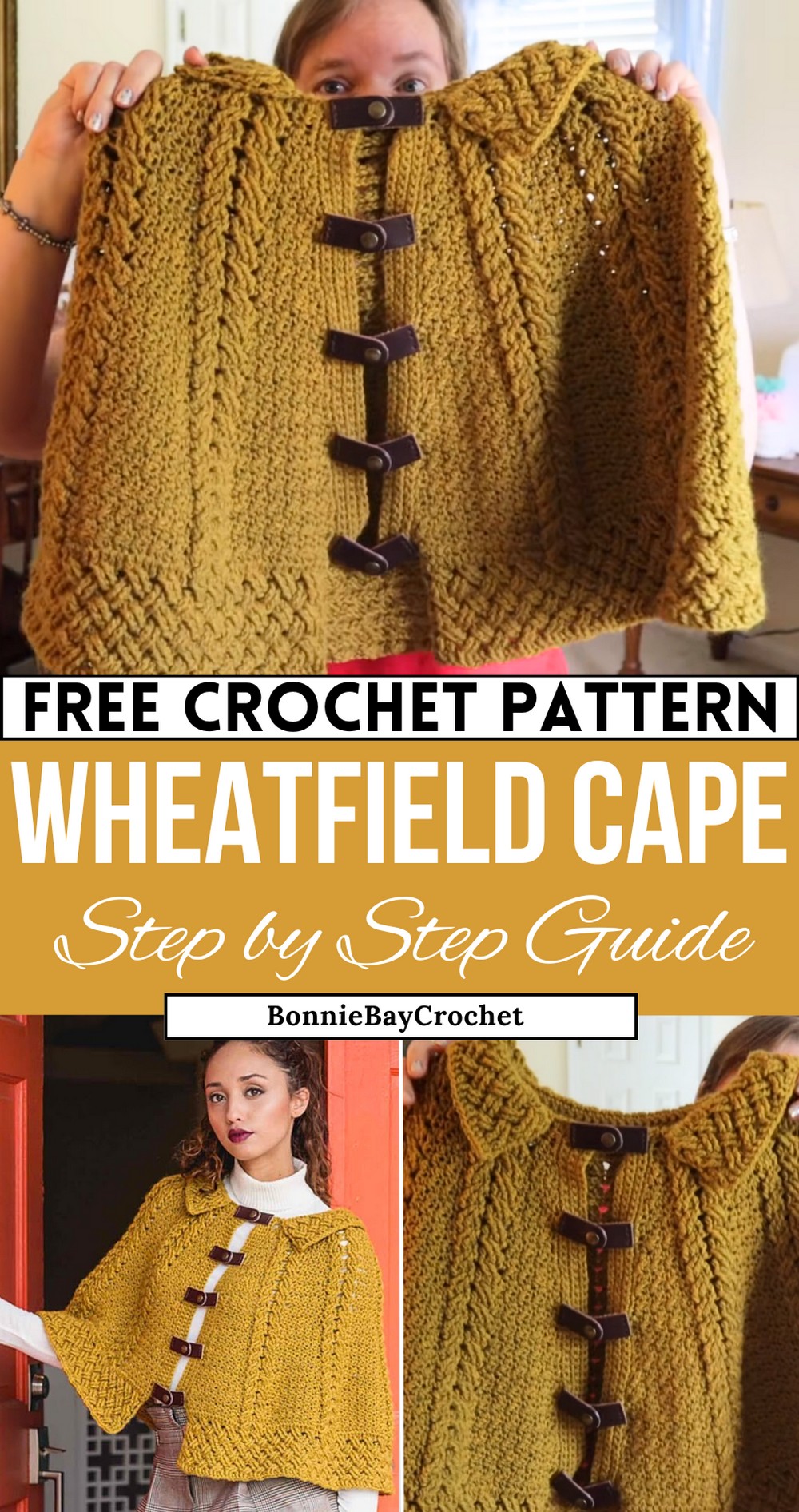 Crochet Wheatfield Cape tutorial