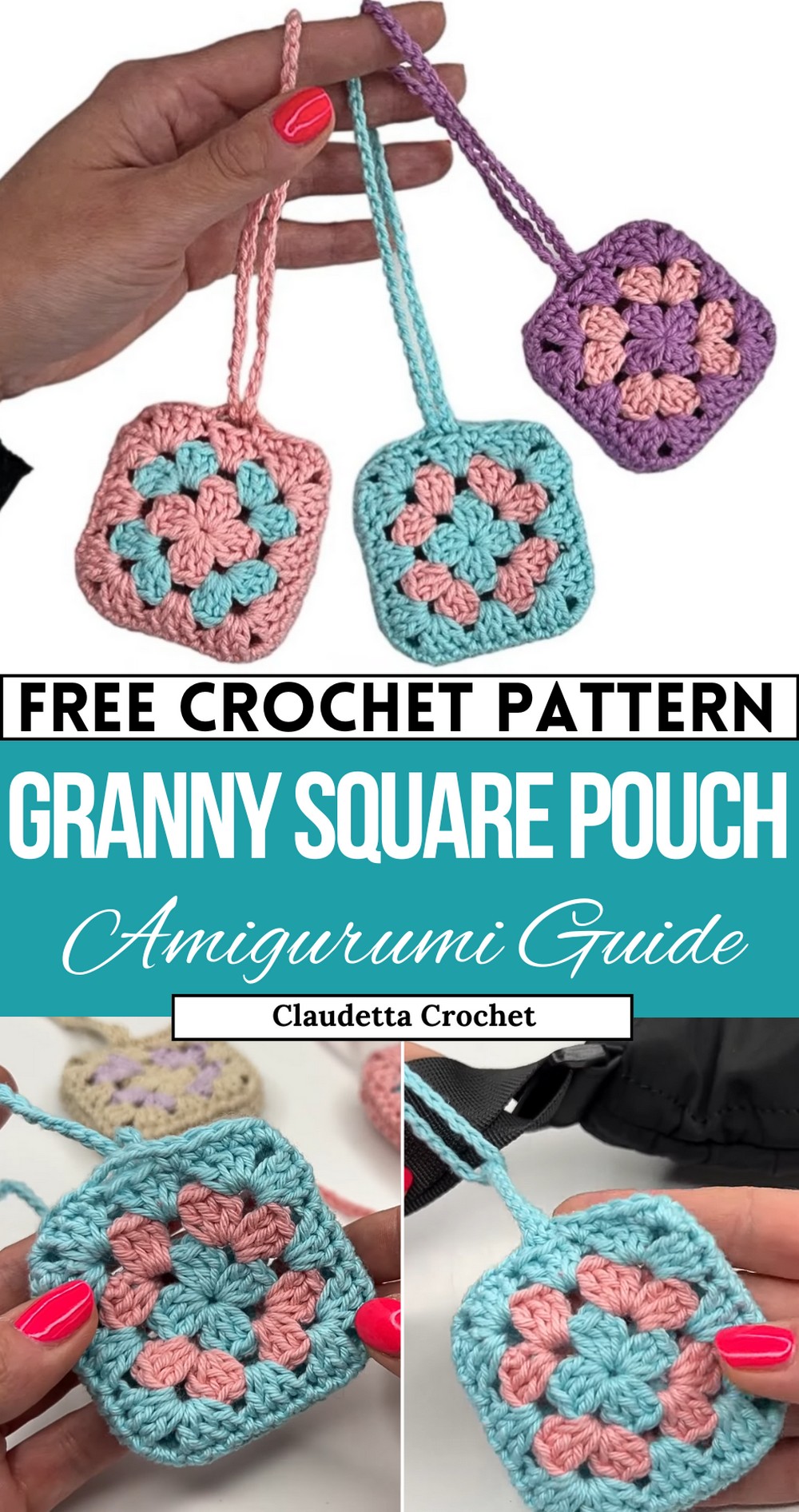 Crochet a Simple Granny Square Pouch