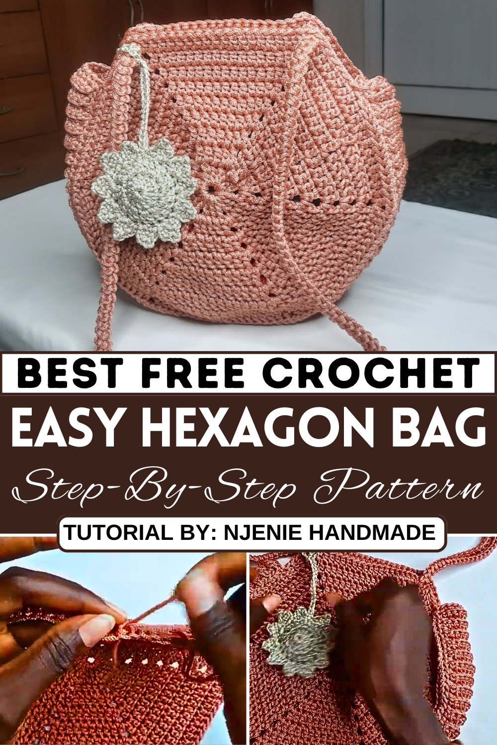 Crochet hexagon bag very easily