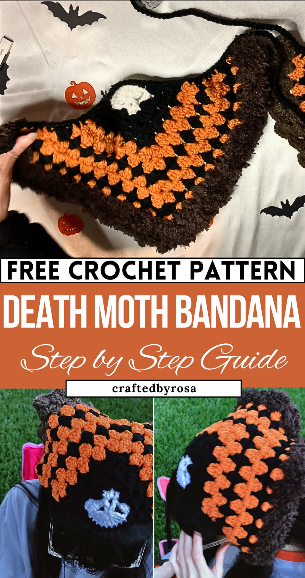 Crocheting A Death Moth Bandana