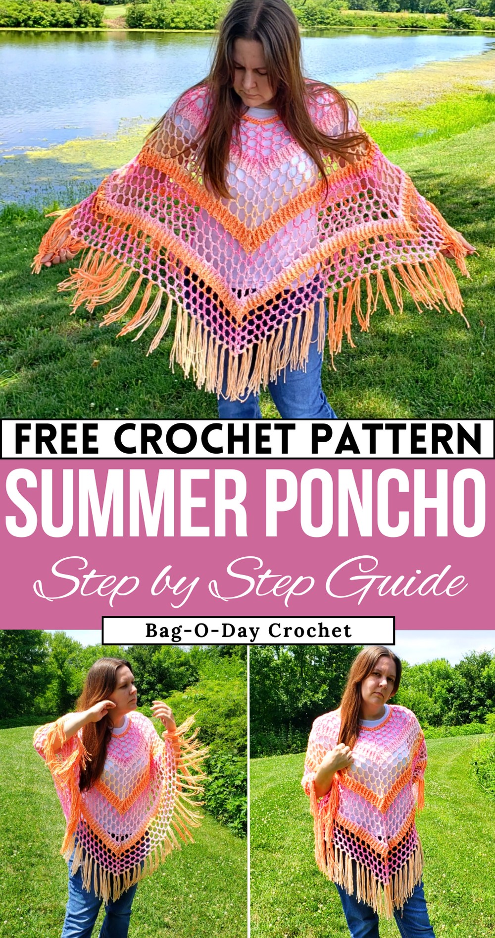 Easy Crochet Summer Poncho tutorial