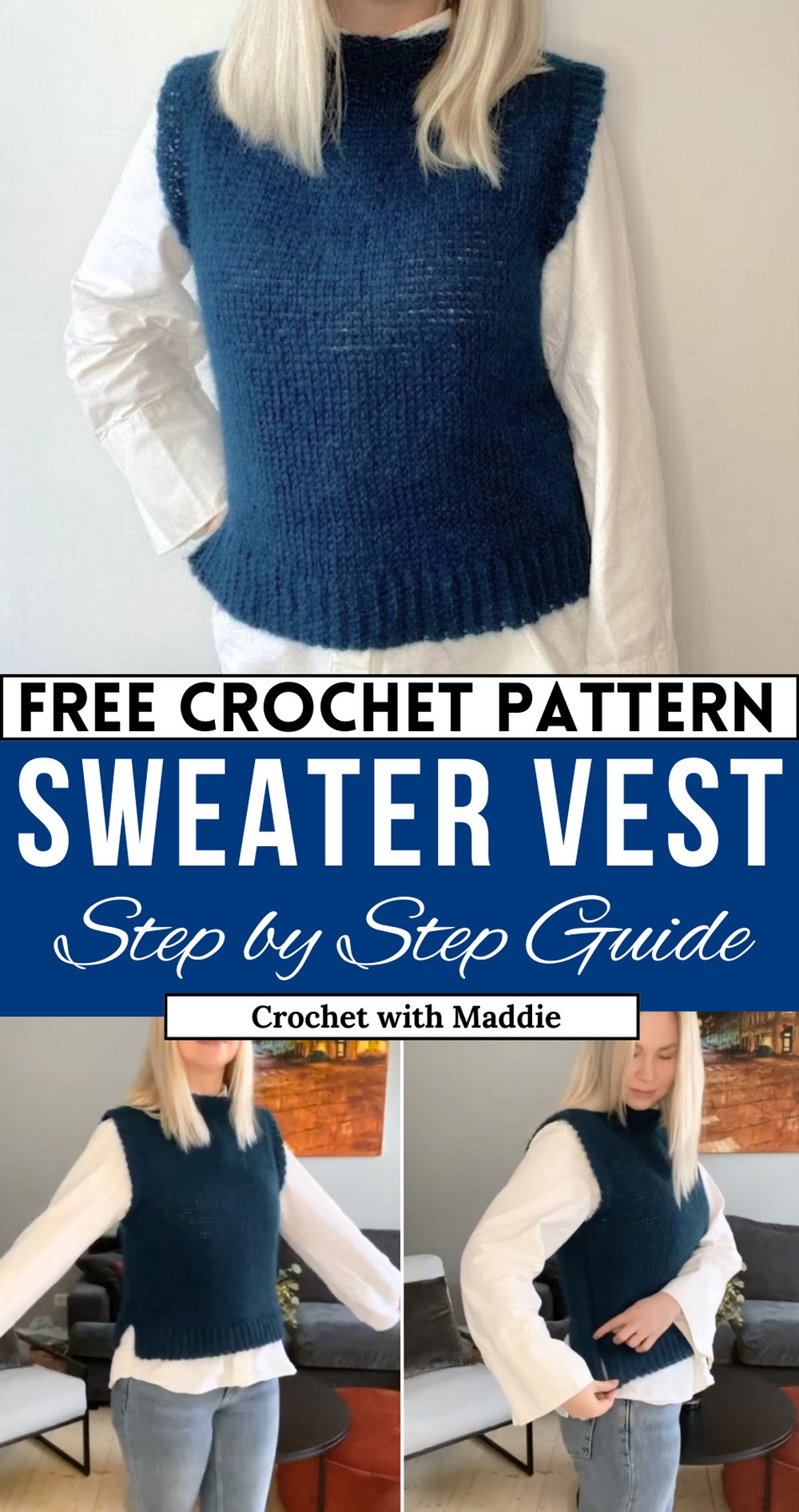 Easy Crochet Sweater Vest