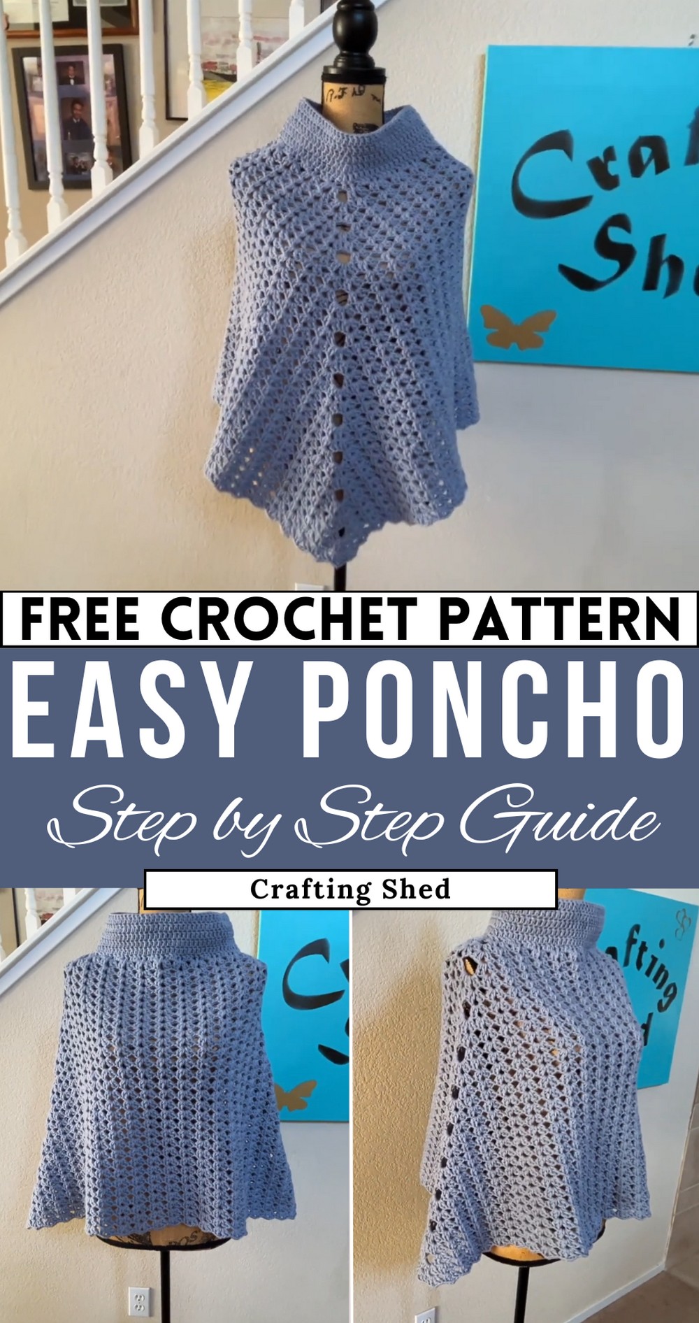 Easy crochet Poncho Tutorial