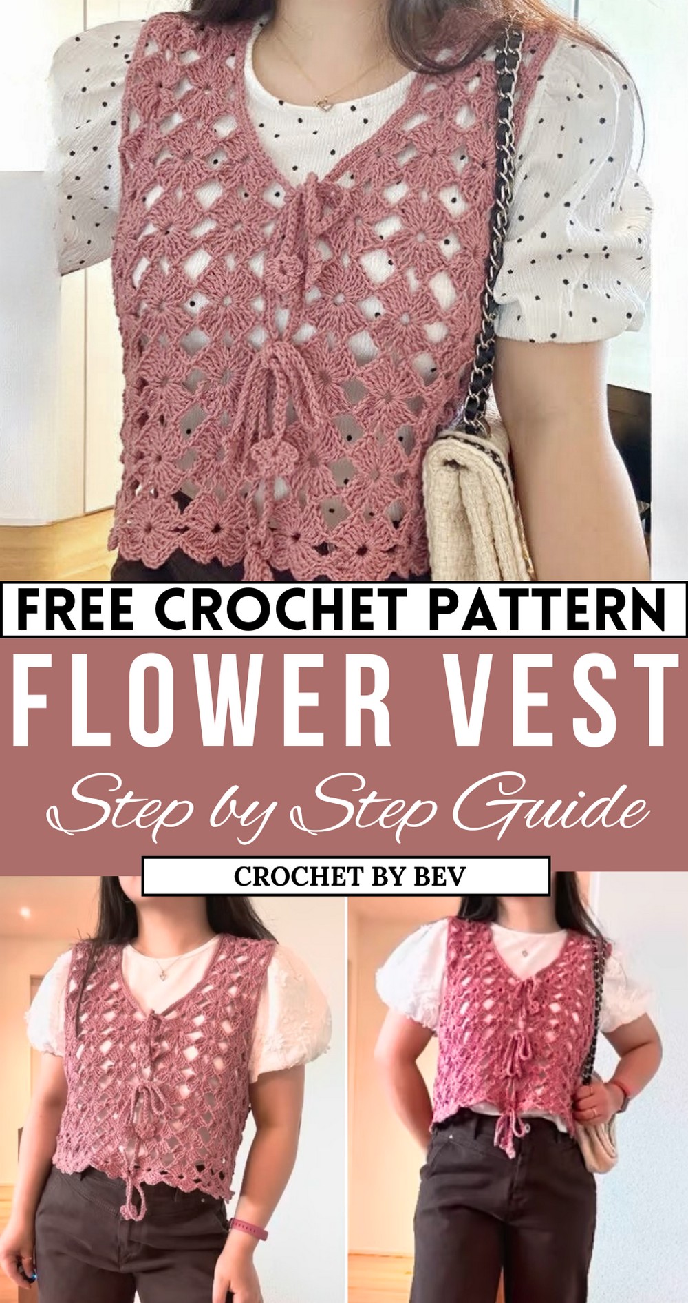 Flower Crochet Vest