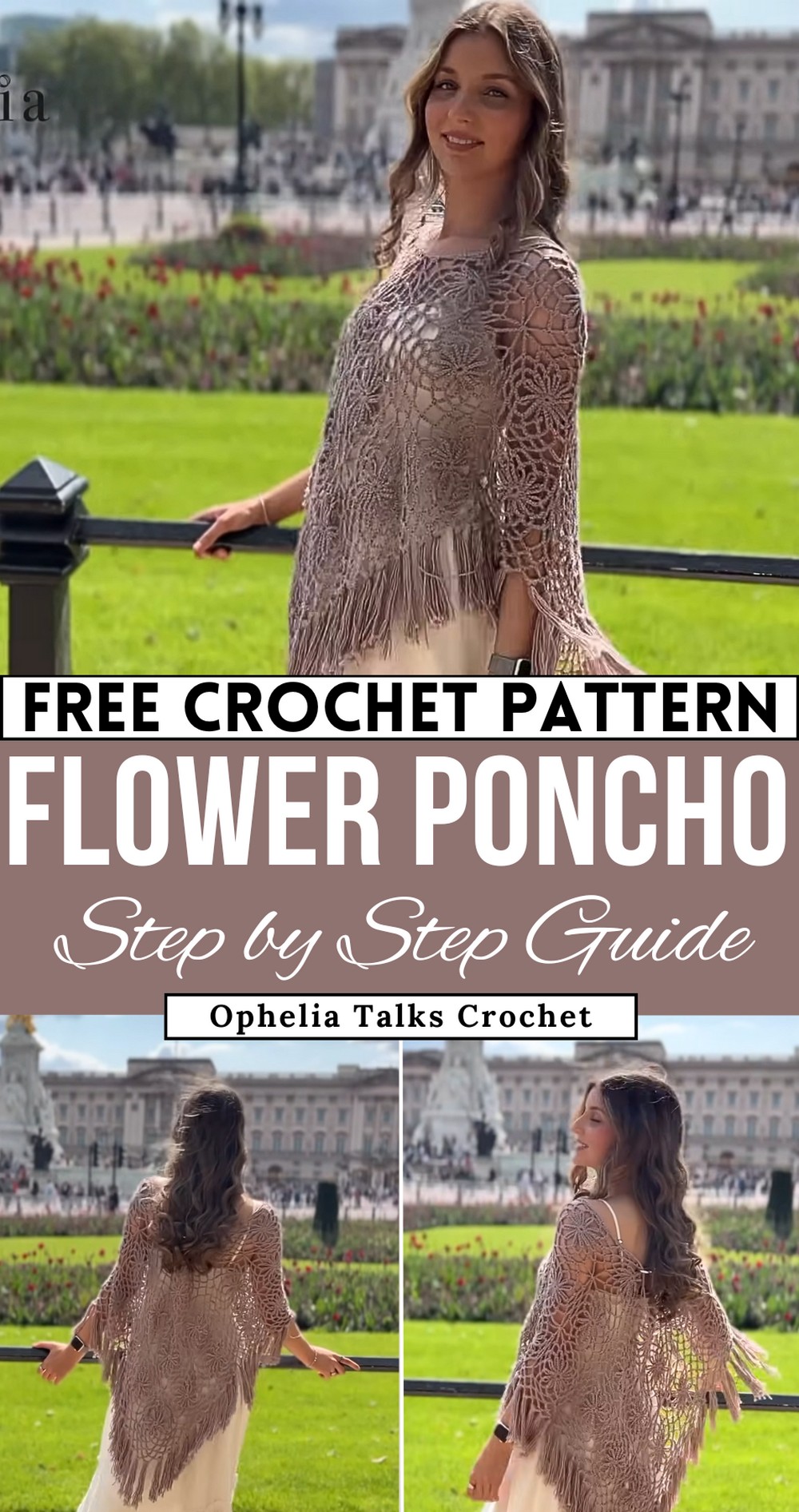 Flower Poncho Crochet Tutorial
