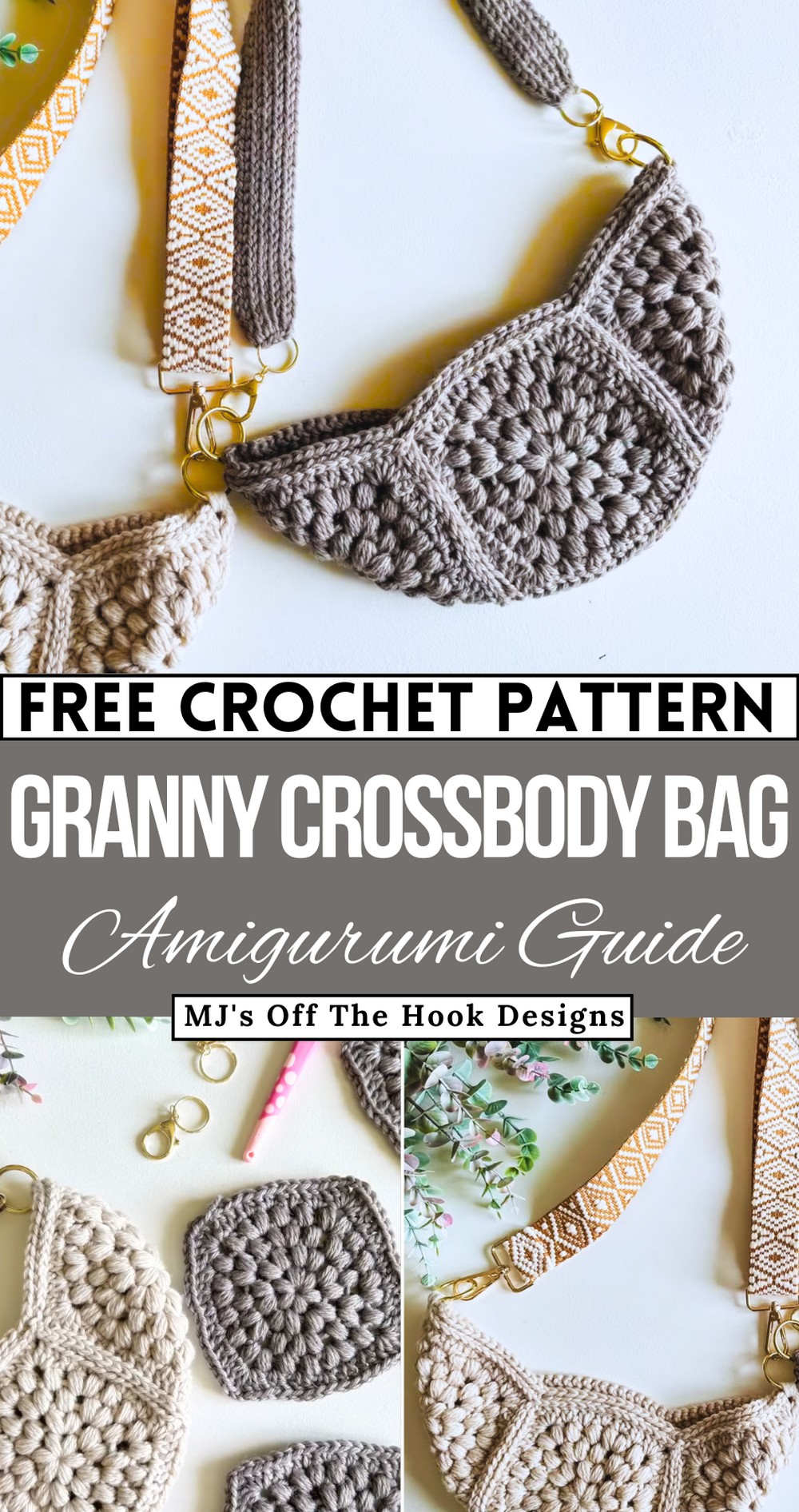 Granny Square Crossbody Bag Crochet Pattern